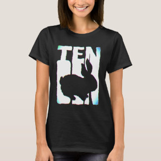T-shirt 10e anniversaire Lapin Lapin Ventilateur de lapin