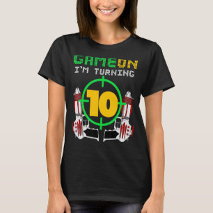 T-shirt 10e Anniversaire Laser Tag Anniversaire Jeu Sur I'