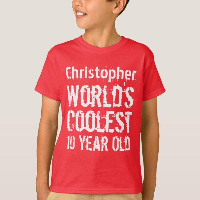 T-shirt 10e anniversaire le plus froid du monde 10 ans RED (Devant)