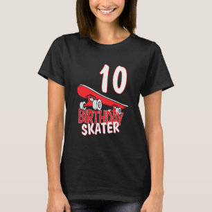 T-shirt 10e anniversaire Patinage pour enfants Patinage pa