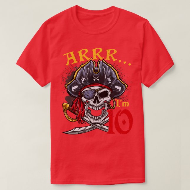 T-shirt 10e anniversaire Pirate Dix (Design devant)