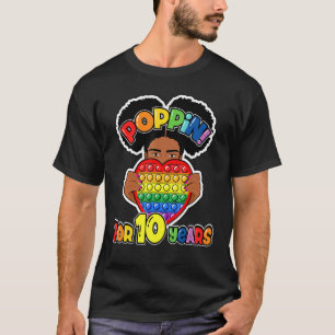 T-shirt 10e anniversaire Pop It Fidget African American Ki
