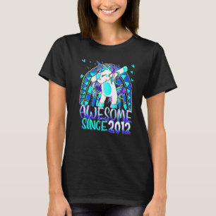 T-shirt 10e anniversaire Rainbow 10 ans Dabbing licorn
