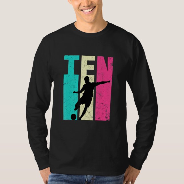 T-shirt 10e anniversaire Retro Football 10 ans Anniversair (Devant)