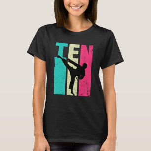 T-shirt 10e anniversaire Retro Karate Taekwondo 10 ans