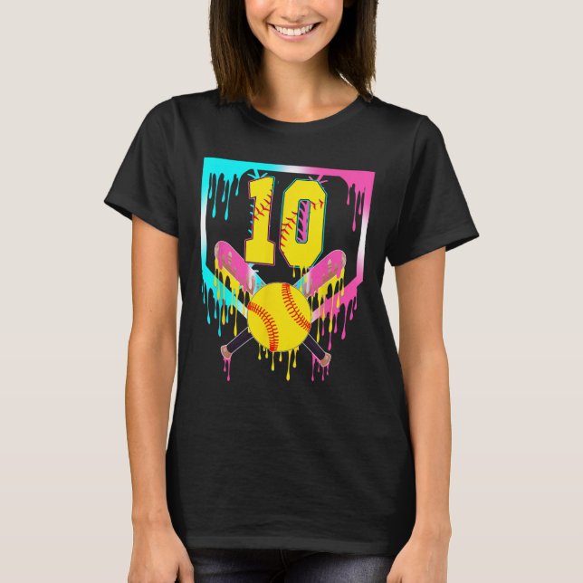 T-shirt 10e anniversaire Softll Home Plate Drip Glace 10 a (Devant)