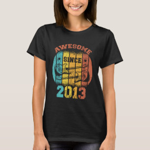 T-shirt 10e anniversaire Vintage 2013 Retro 10 ans Guit