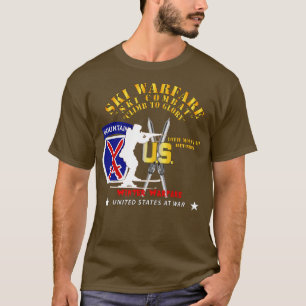 T-shirt 10e Division de la montagne Ski Warfare Ski Combat