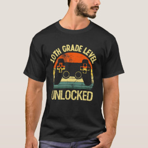 T-shirt 10E Niveau Déverrouillé Retour À L'École Vidéo Gam