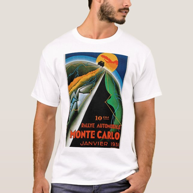 T-shirt 10e Rallye Automobile de Monte Carlo (Devant)