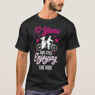 T-shirt 10ème 10 Anniversaire Mariage Profitant De Funny H