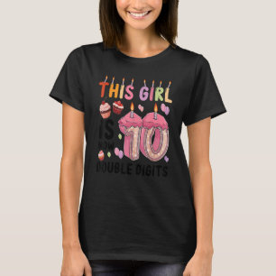 T-shirt 10ème Anniversaire Cette Fille Est Maintenant 10 C