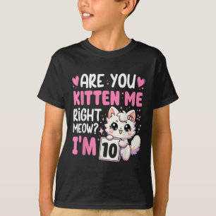 T-shirt 10ème Anniversaire Chemise Pour Fille 10ans Dix 10