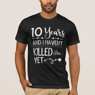 T-shirt 10ème anniversaire de mariage de 10 ans