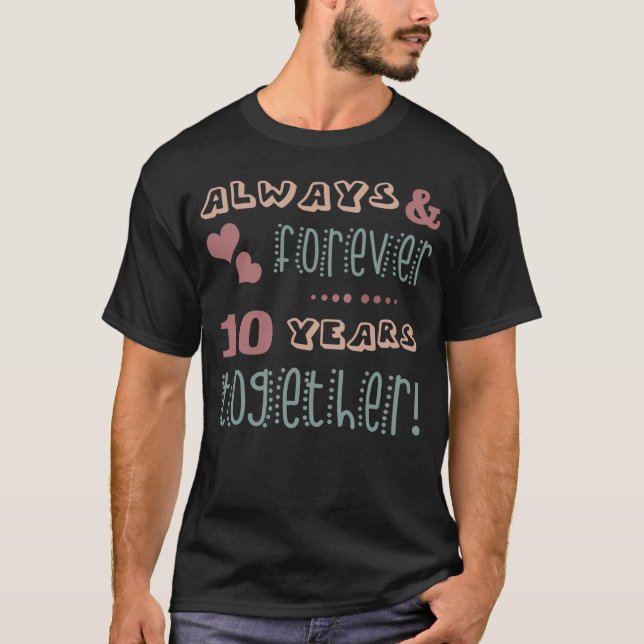 T-shirt 10ème anniversaire de Mariage mignon (Devant)