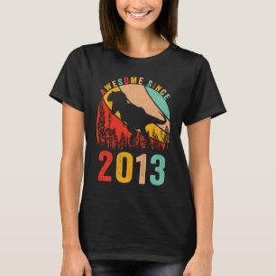 T-shirt 10ème Anniversaire Dinosaur T Rex Boys Retro Aweso