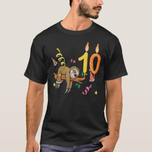 T-shirt 10ème anniversaire Sloth Lazy Sloths Animal Graphi