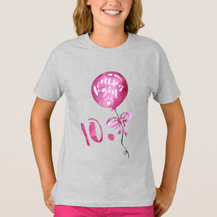 T-shirt 10ème Fille d'anniversaire, cadeaux de filles
