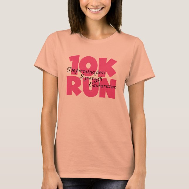 T-shirt 10K Run Sport Rose (Devant)