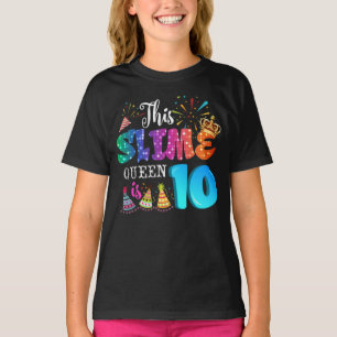 T-shirt 10th Birthday Girls 10 Year Old Girl Slime Queen