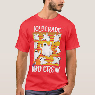 T-shirt 10th Grade Boo Crew Teacher Student Team Spooky Ba