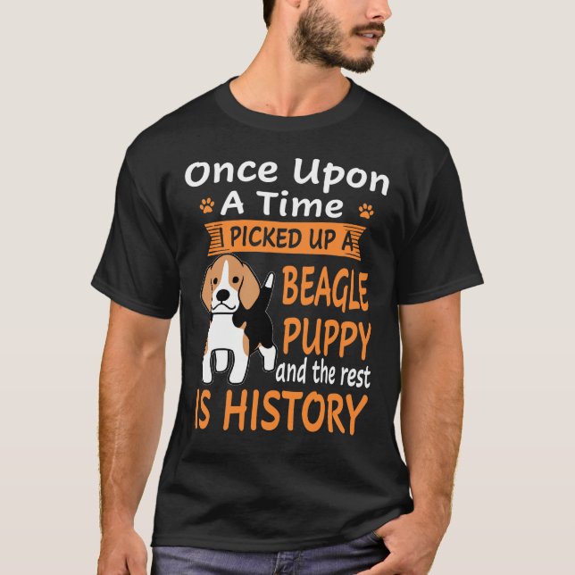 T-shirt 115 Un À La Fois - Chiot Beagle (Devant)