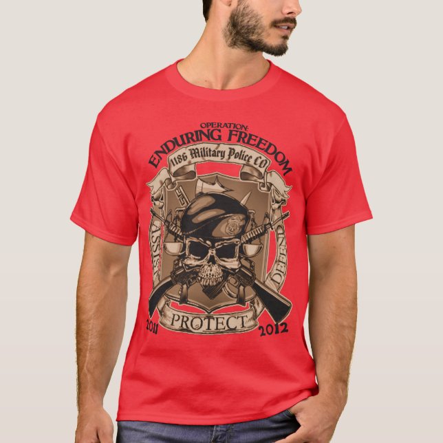 T-shirt 1186 polices militaires - résistance de la liberté (Devant)