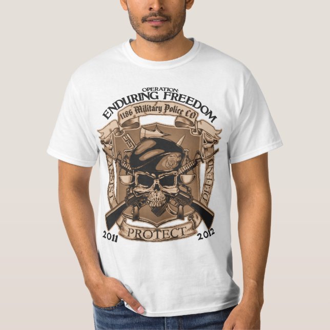 T-shirt 1186 polices militaires - résistance de la liberté (Devant)