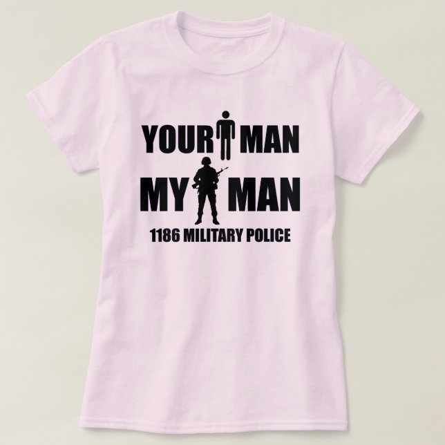 T-shirt 1186 polices militaires - votre homme - mon homme (Design devant)