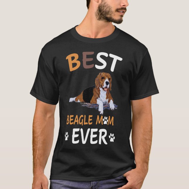 T-shirt 119 Meilleur Beagle Maman Jamais (Devant)