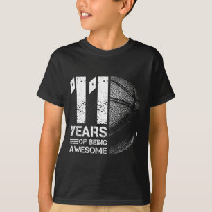 T-shirt 11 11 ans Vieux Joueur de Basket-ball Années Amusa