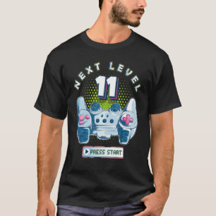 T-shirt 11 Anniversaire Gamer Niveau 11 suivant Contrôleur