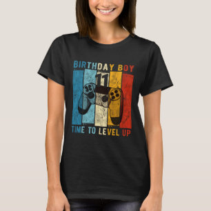 T-shirt 11 Anniversaire Garçon 11 Temps De Niveau Jusqu'Au