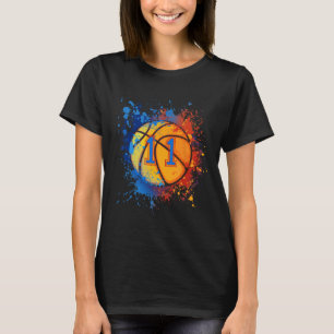 T-shirt 11 Ans 11e Anniversaire Basketball Cadeau Pour Gar