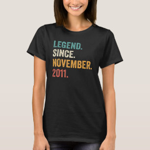 T-shirt 11 ans 11e Anniversaire Garçons Légende depuis nov