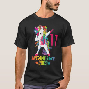 T-shirt 11 Ans 11e Anniversaire Unicorn Dabbing Shirt G
