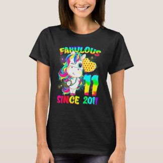 T-shirt 11 Ans 11e Anniversaire Unicorn Fabuleuse S