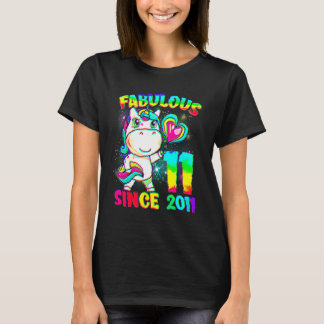 T-shirt 11 Ans 11e Anniversaire Unicorn Fabuleuse S