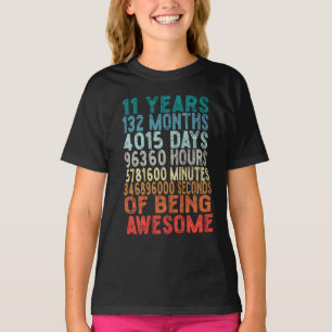 T-shirt 11 Ans 132 Mois de Génialité – Drôle 11ème