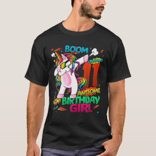 T-shirt 11 Ans Anniversaire Bande Dessinée Unicorne Dabbin