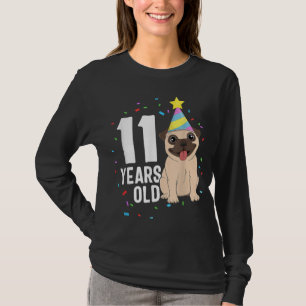 T-shirt 11 ans Anniversaire Carlin Amoureux des chiens Par