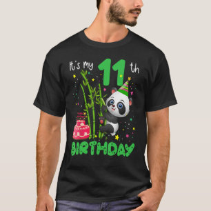 T-shirt 11 ans Anniversaire de fête Panda Correspondance