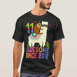 T-shirt 11 ans Awesome depuis 2012 11e anniversaire Ado