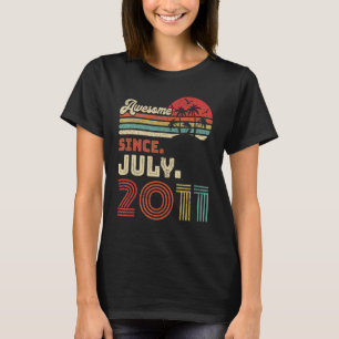 T-shirt 11 Ans Awesome Depuis Juillet 2011 11e Anniversair