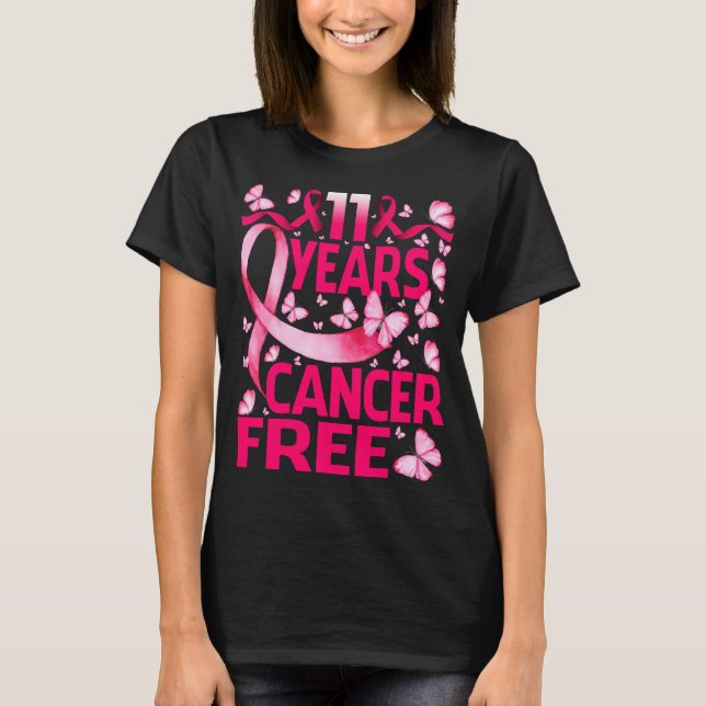 T-shirt 11 ans Cancer du sein sans survivant Papillon (Devant)