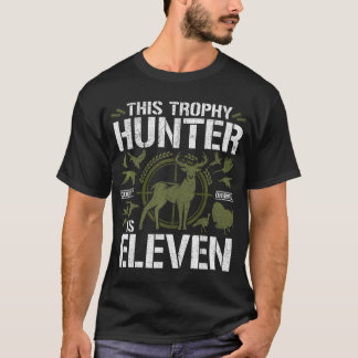 T-shirt 11 Ans Chasse Anniversaire Fête Deer Hunter 11T