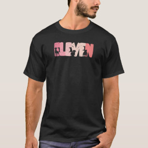 T-shirt 11 Ans Chien mignon Anniversaire Fille 11e B jour