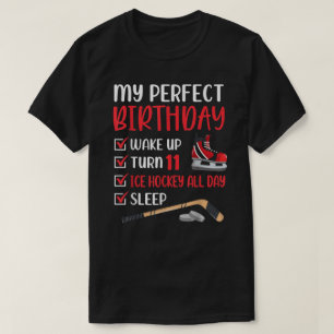 T-shirt 11 ans de hockey sur glace Anniversaire de fête 11