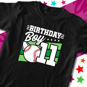 T-shirt 11 Ans de la fête de baseball thème 11e anniversai