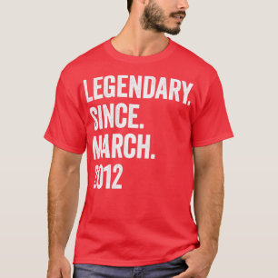 T-shirt 11 ans de légende depuis mars 2012 11e anniversair